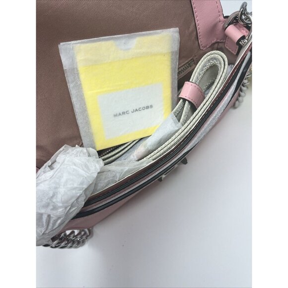 Marc Jacobs The J Pink Quartz Smooth Leather Shoulder Crossbody Handbag Purse - Picture 11 of 14